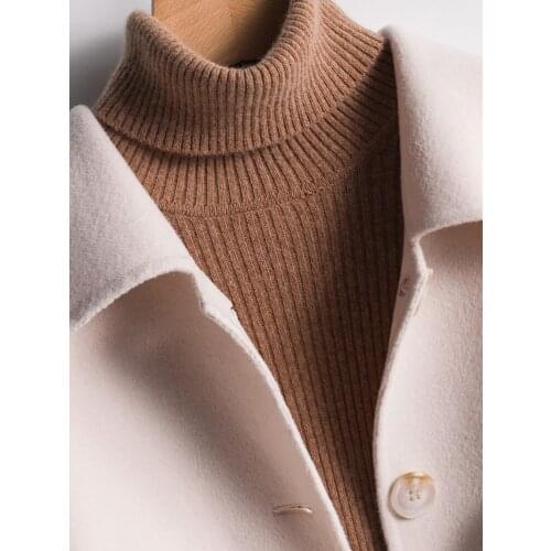 Coat 2020 Women 200% Short Korean Wool Jacket Spring Autumn Overcoat Elegant Coats Female Manteau Femme 2209 KJ5052