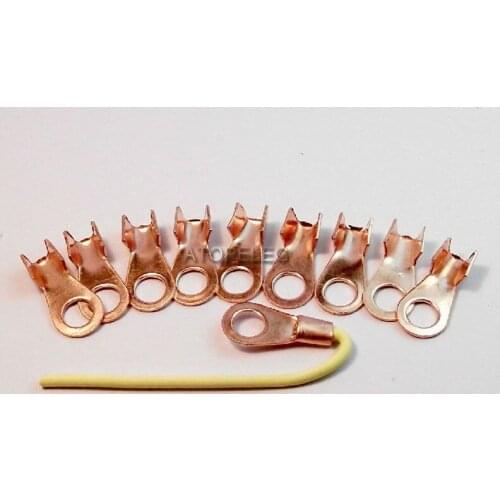 1pc 4mm Pure Red Copper Solderless Hi-Fi Audio Terminal Connector