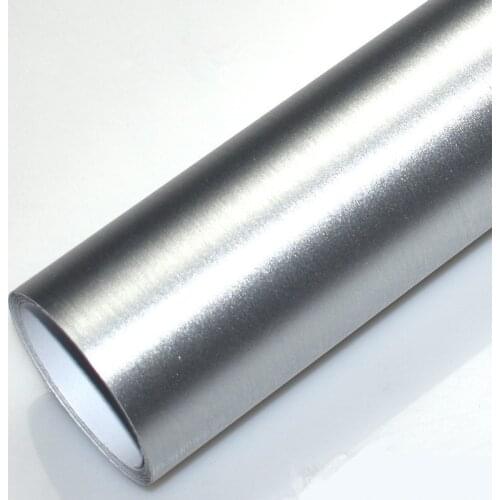 2pcs 50*150cm Car Styling Stickers Matte Ice Brushed Silver Car Body Vinyl Wrap Film for Rearview Mirror Center Console Interior