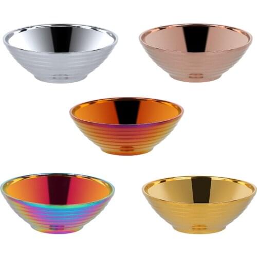 304 Stainless Steel Bowl Home Creative Personality Cute Ramen Bowl Single Eating Noodles Big Bowl Tableware Large Soup Bowl