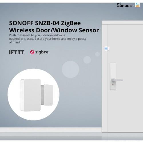 SONOFF SNZB-04 - ZigBee Wireless Door/Window Sensor Enable Smart Linkage Between ZigBee Bridge & WiFi Devices via eWeLink APP