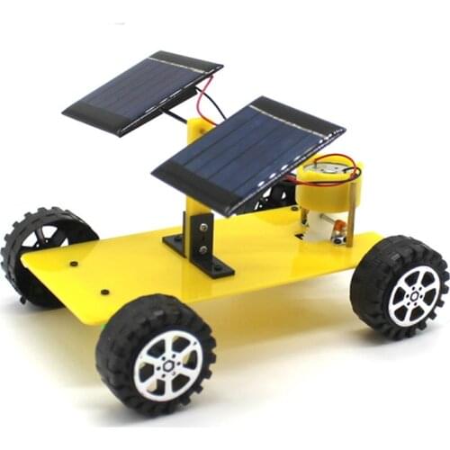 DIY Mini Solar Dual Solar Panel Powered Toy Car Assembly Science Materials Kits Vehicle Model Boy Gift Educational Robot