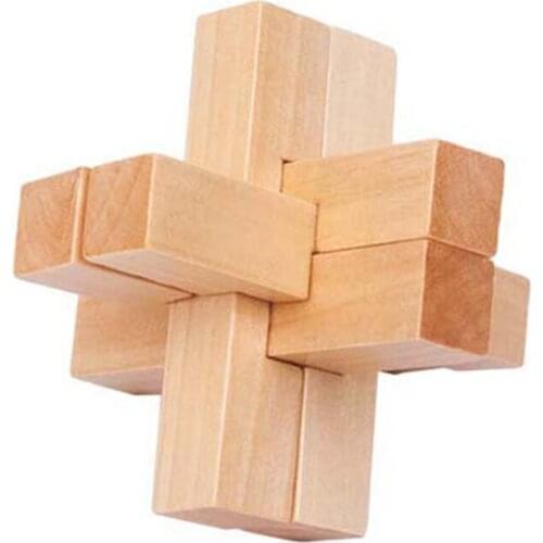 Kong Ming Lock Kids Wooden Chinese Traditional Puzzle Toy Children Brain Teaser Games 3D Intellectual Creative Unlock Toys