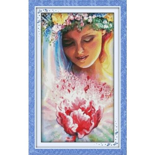 Chinese Cotton Cross Stitch Burst with Joy Counted 14CT 11CT Canvas Print DIY Embroidery Kits Home Decor Painting Needlework Set