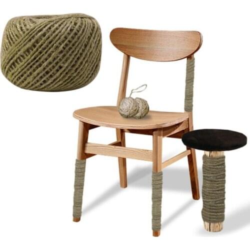 Cat Scratching Post and Banding Chair Legs Natural Hemp Rope Cat Tree House DIY Cat Sharpen Claw Scratcher Rope