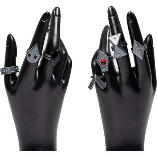 YOYOCOS Genshin Impact Hutao Rings Cosplay Costume Props Game Peripheral Products Silvery Guns Color Halloween Party Role Play