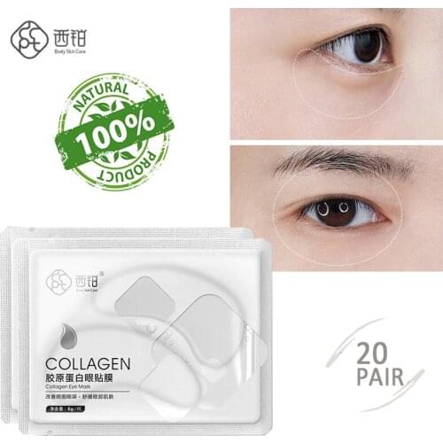 CCPT 1Carton=20Pairs Collagen Eye Mask For Eye Care Dark Circles Remove Hydrate And Moisturize Skin Care For Women And Men