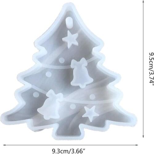 652F Christmas Tree Bell Elk Pendant Casting Silicone Mould Crystal Epoxy Resin Mold DIY Crafts Aromatherapy Wax Aroma Gypsum