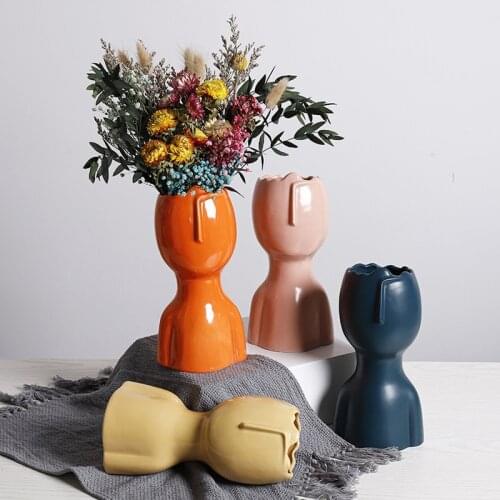 Creative Art Vase Ceramic Hydroponic Vase Home Decoration Ornaments Aromatherapy Bottle Garden Supplies Dry Flower Jardiniere