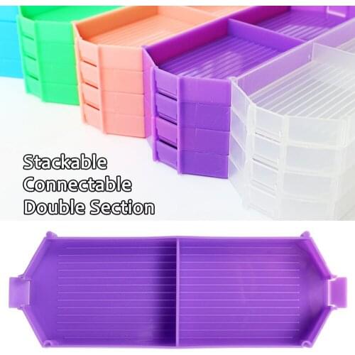 Diamond Painting Tray Stackable and Connectable Beading Trays for DIY Painting with Diamonds, 5D Art Drill Plates