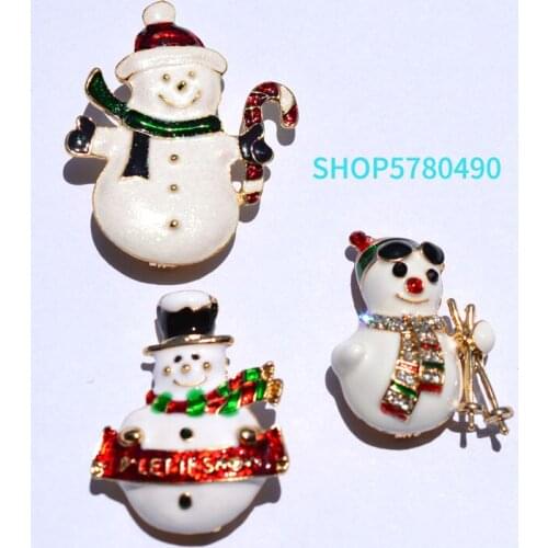 Cute Snowman Brooches for Women Enameled Pin Christmas Decoration Multi Color Ladies Holiday Coats Accessories Fashion Jewelry