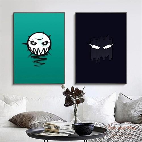 Minimalist Rainbow Six Siege Logo Canvas Art Print Painting Modern Wall Picture Home Decor Bedroom Decorative Posters No Frame