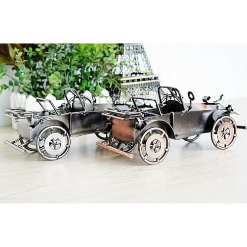 Iron Diecast Vintage Car Model Touring Precision Vehicle Children Toy Car Collection Birthday Gift