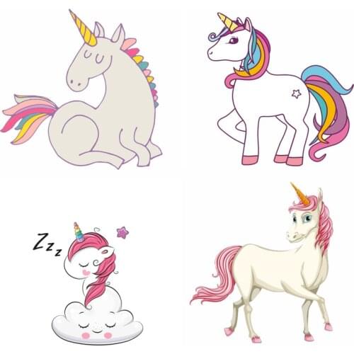 ZOTOONE Unicorn stickers for iron transfer clothes DIY accessory t-shirt dresses washable heat transfer