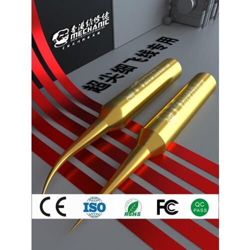 10pcs Mechanic Pure Copper Soldering Iron Tips Precision Flying Wire Replacement For 936/937/938/969/8586/852D Soldering Station