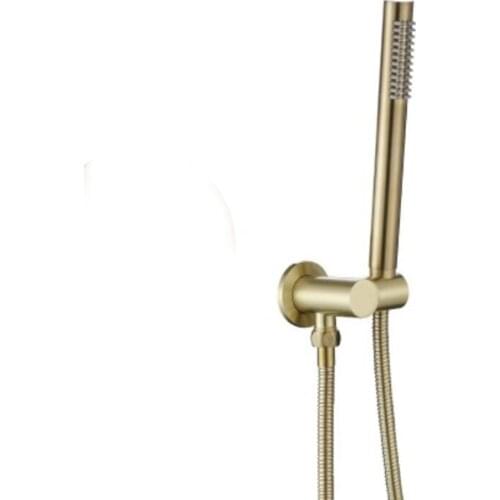 Brushed gold Brass Hand Held Shower Head & Brass Holder &1.5 Hose Water Saving Copper Handheld Sprayer BL0022