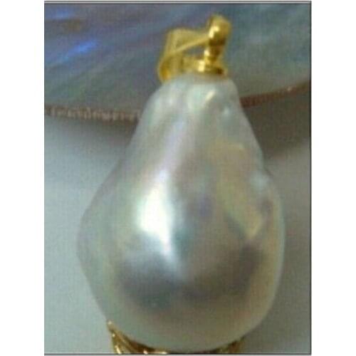 Huge natural 18 -24 mm tahitian black pearl pendant