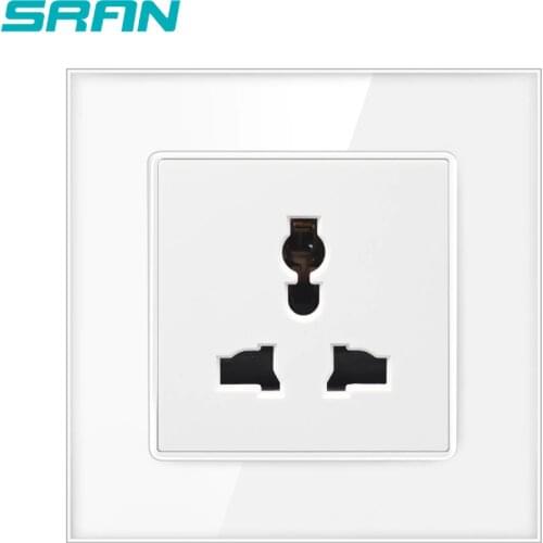 SRAN tempered glass panel universal UK standard Socket, Function Key For UK Wall Socket 86*86mm
