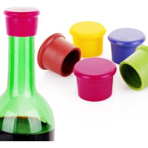 Food Grade Set of 2pcs Silicone Wine Bottle Stopper( 4 colors available)