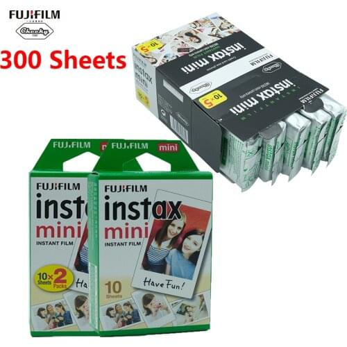 Fujifilm 10 20 40 60 80 100 200 300 Sheets Mini Film For Fuji Instax mini 9 8 white Edge films Colour Fims Instant Camera Film
