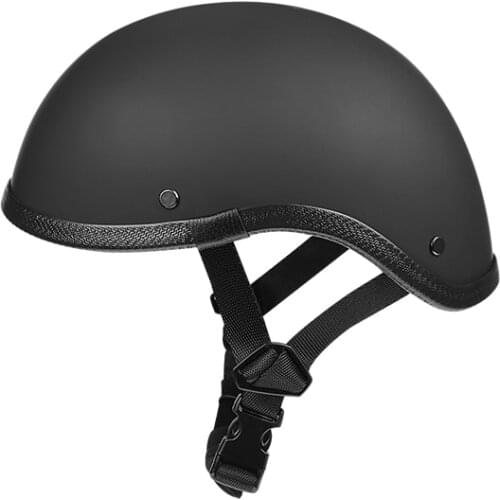 Half Face Cafe Racer Helmet Retro Vintage Motorcycle Helmet America West Cowboy Style Cholo Matte Black High Way Casco Moto DOT