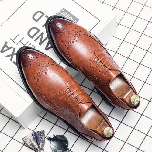 Plus size 37-48 new fashion mens shoes formal casual shoes business Wedding Designer brogue office shoes zapatos hombre обувь 1
