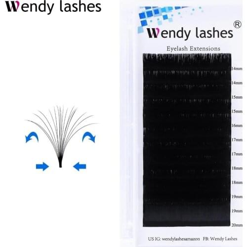 Easy Fanning Eyelash Extensions 25MM Super Long Blooming Volume Eyelashes Auto Fans Camellia Individual Lash Extension Supplier