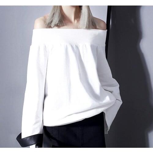 2018 French big sleeveslong female Sweatershirt 18077-23