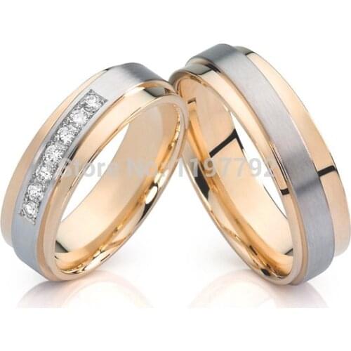 Custom tailor made unique western titanium engagement couple promise rings sets for wedding
