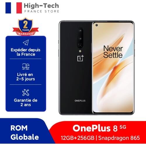 OnePlus 8 5G 8GB 128GB Global Version Smartphone Snapdragon 865 6.55'' 90Hz AMOLED Fluid Display 48MP Triple Camaras 4300mAh NFC