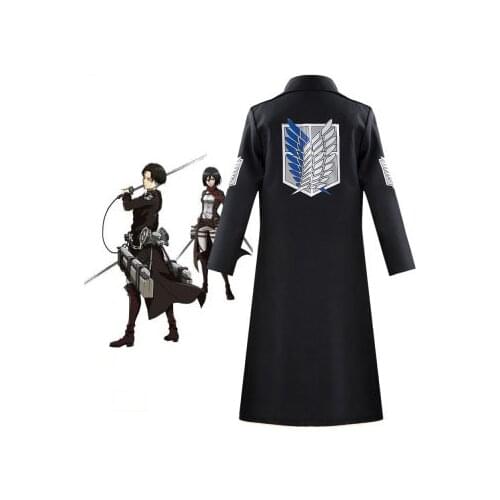 Hot Anime Attack on Titan Trench Shingeki No Kyojin Scout Regiment Cosplay Coat Halloween SNK Costume for Adult