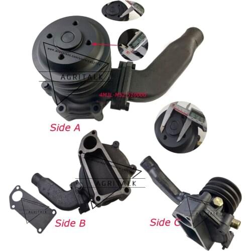 Water pump with seat gasket for Yituo engine LR4A3Z-23 with turbo, part number: 4M3L-M52.51000