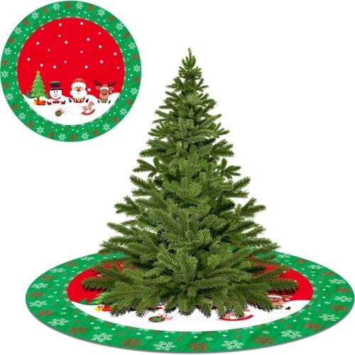 Handmade Christmas Tree Skirt Colorful Brushed Cloth Xmas Holiday Decorations Practical Party Supplies for Home Bar SCVD889