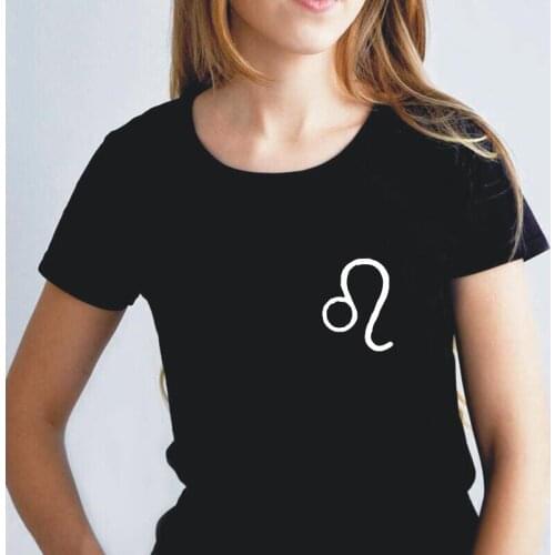 Women Tshirt Funny Leo Zodiac Print Casual Cotton Tee Shirt Femme Summer Short Sleeve Harajuku T Shirt Women Tops Camiseta Mujer