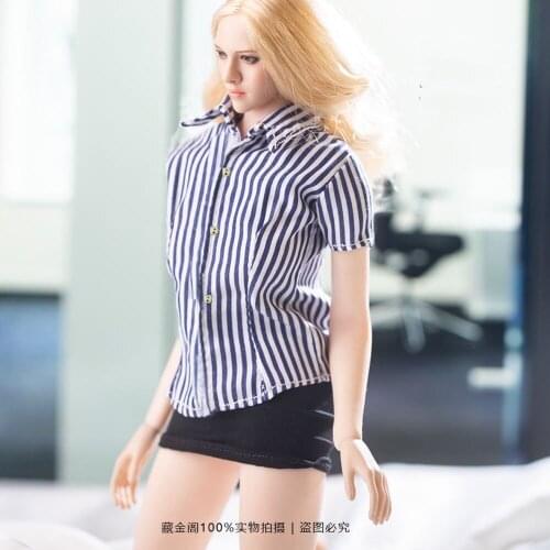 CJG-W009 1/6 Scale Sexy Female Figure Accessory Office Girl Clothes Set Shirt Skirt Sock Accessory for 12'' Body