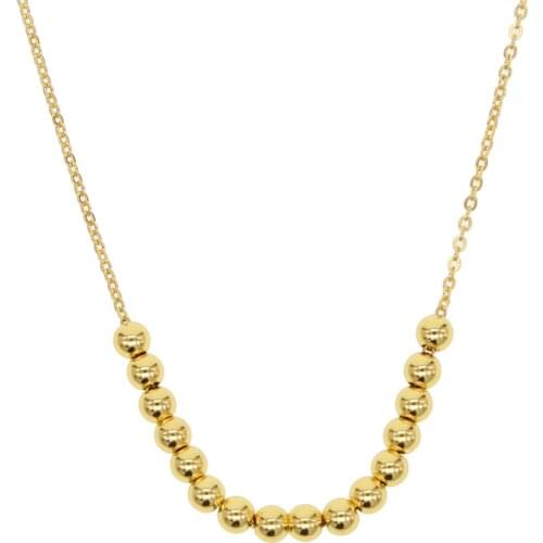 Fashion White Matal 925 silver floating Beads Necklaces Elegant collar Choker Necklace Bridal Women Party Jewelry