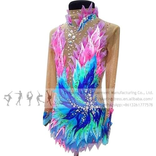 Ice Skating Dress Womens Girls' Performance Rhythmic gymnastics competition Leotard Artistic Costume Aerobic Gymnastics Leotard