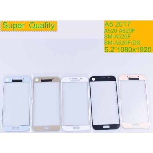 10Pcs/lot For Samsung Galaxy A5 2017 A520 A520F SM-A520F SM-A520F/DS Touch Screen Front Glass Panel TouchScreen Outer Lens