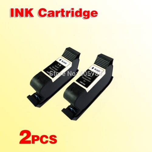 2pcs black ink cartidge compatible for hp15 compatible for hp15 Deskjet 810c 812c 840c 845c 920c 948 3810 3820 3920 Printer