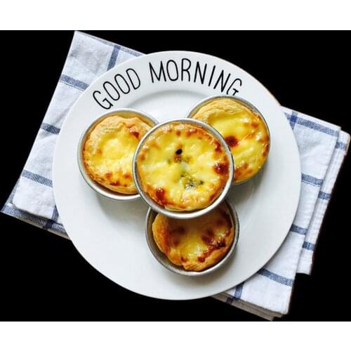 4pcs Stainless Steel Egg Tart Mold Reusable Cake Cups Household DIY Baking Molds Multi-function Sauce Cups