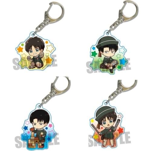 Anime Attack on Titan Eren Jäger Mikasa Ackerman Acrylic Stand Figure Model Plate Display Desk Decorate Cartoon Collectible Cute