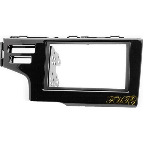 Car Radio Fascia is suitable for 2013-2015 Honda Fit/ Jazz,(LHD, With SRS Hole, UV Black),Double Din Car Audio Frame