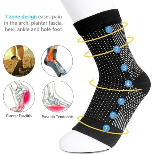 Women Ankle Heels Support Men Compression Foot Protect Angel Sleeve Heel Arch Support Pain Relief Hot Socks