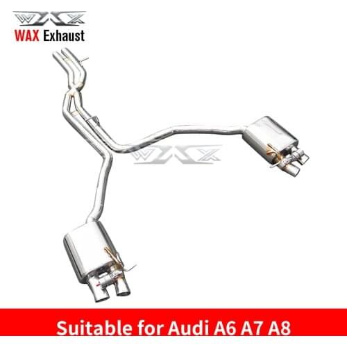 Factory hot sale catback exhaust pipe system for A6 A7 A8 with valves