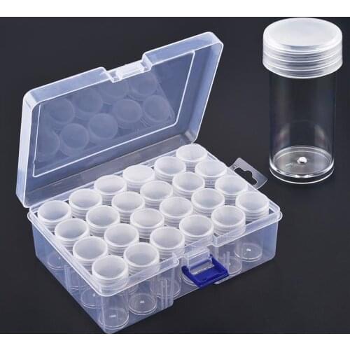 Multi Grids 5d Diamond Painting Accessories Tools Nail Art Rhinestones Beads Storage Case Plastic Box Carry Case Container Bag