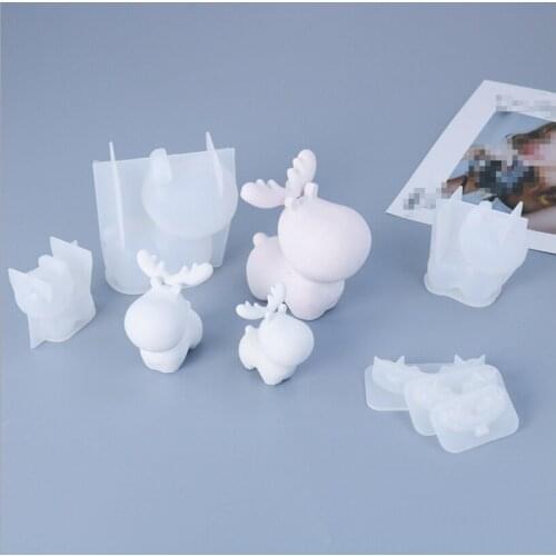 NEW Transparent Silicone Mould Dried Flower Resin Decorative Craft DIY Elk ornaments Suit Mold epoxy resin molds for jewelry