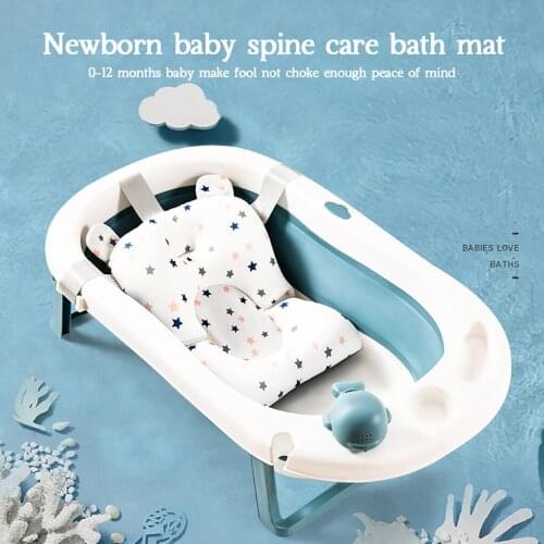 Bathtub Pillow Rest Baby Bath Pad Non-Slip Infant Tub Cushion for Bathing Neck Back Support
