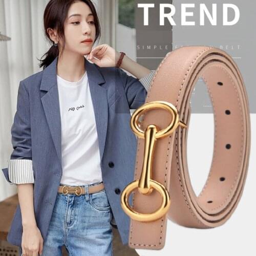 Simple Design Plain Real Cow Leather Belt Women Waistband Fashion All Match Jean Pant Dress Belt Genuine Leather Waist Belt