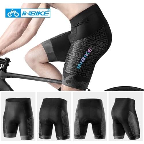 INBIKE Cycling Shorts Men Breathable Sports Underwear Shockproof Gel Pad Bicycle Shorts Sweat Wicking Underpants MTB Bottoms