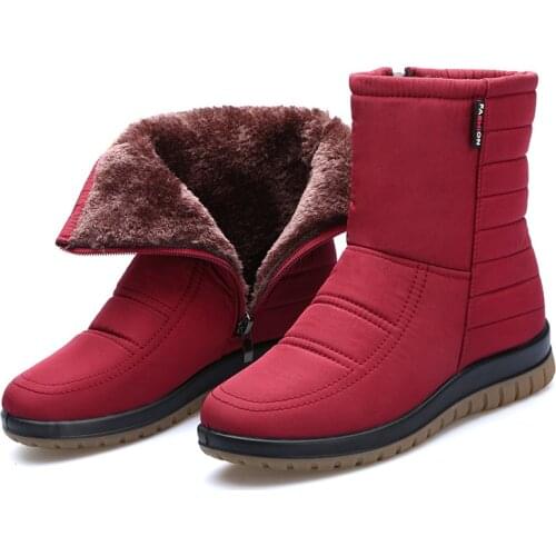 Waterproof Snow Boots Women Winter Shoes Warm Shoes for Cold Winter Women Ankle Boots Non-slip -30 Degree Cotton Boots A1956